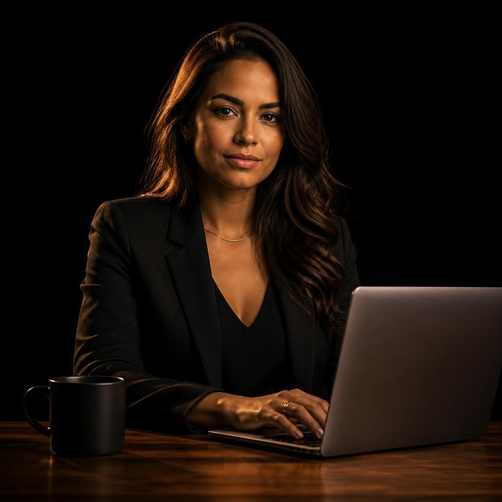 Dona de negócio acompanhando os resultados dos anúncios no notebook